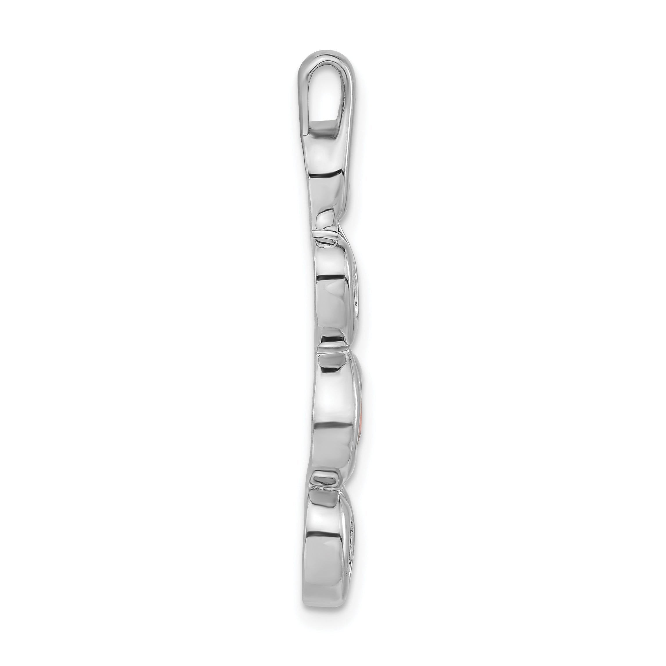 Sterling Silver Red CZ Pendant Secondary image