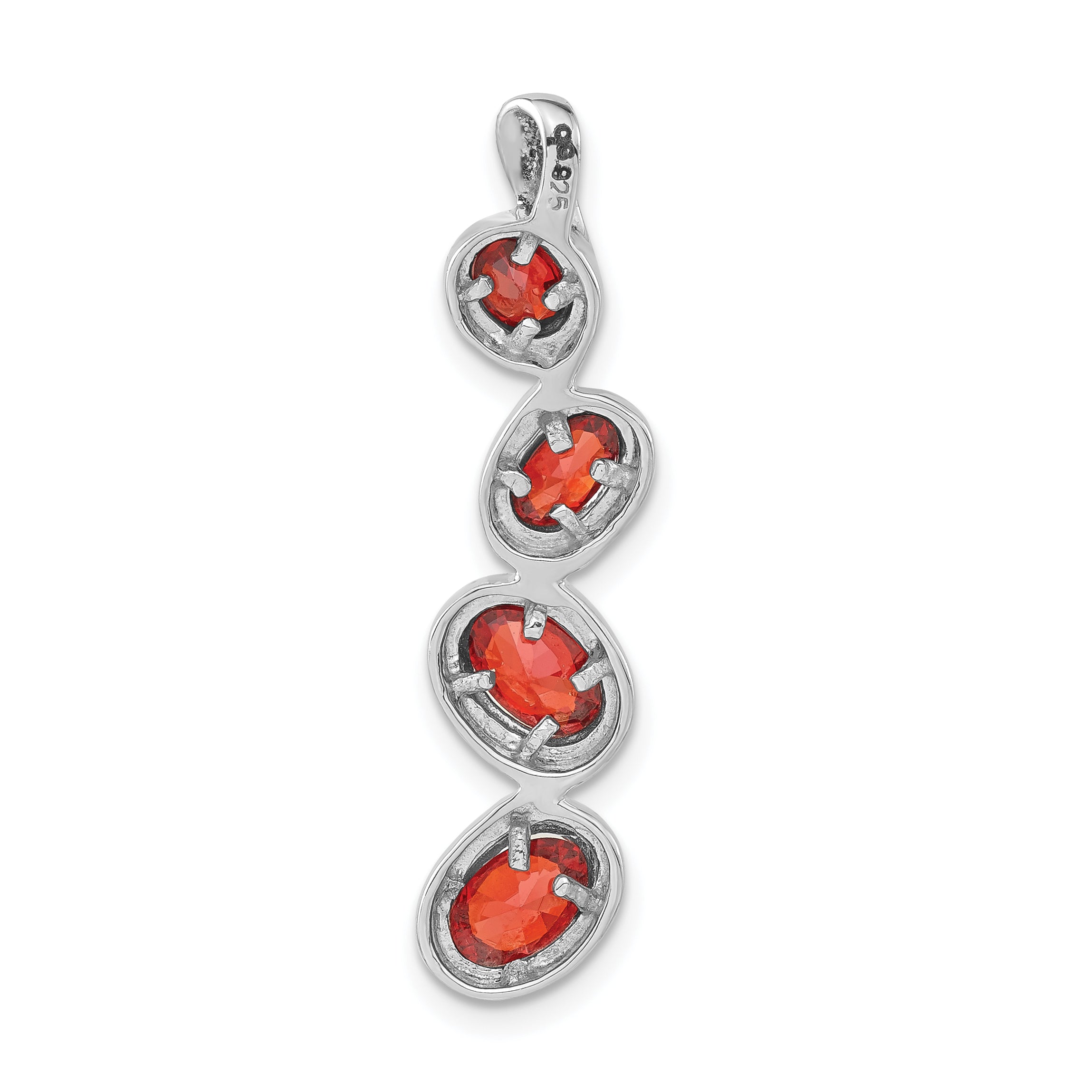 Sterling Silver Red CZ Pendant