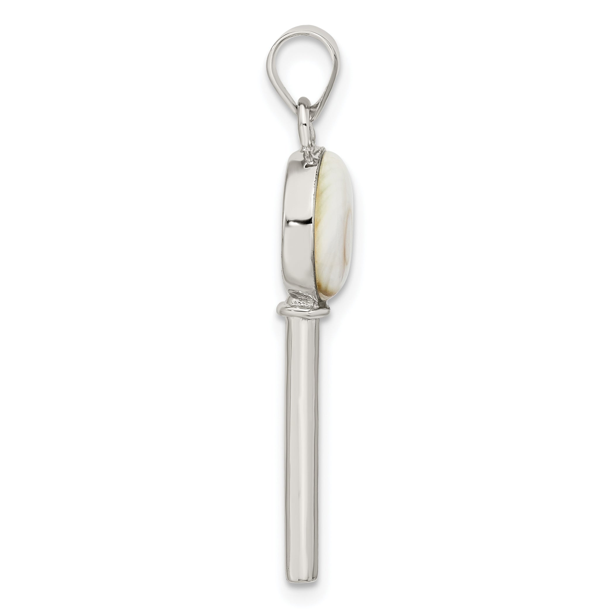 Sterling Silver Polished Shiva Eye Key Pendant Secondary image