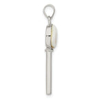 Sterling Silver Polished Shiva Eye Key Pendant