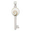Sterling Silver Polished Shiva Eye Key Pendant