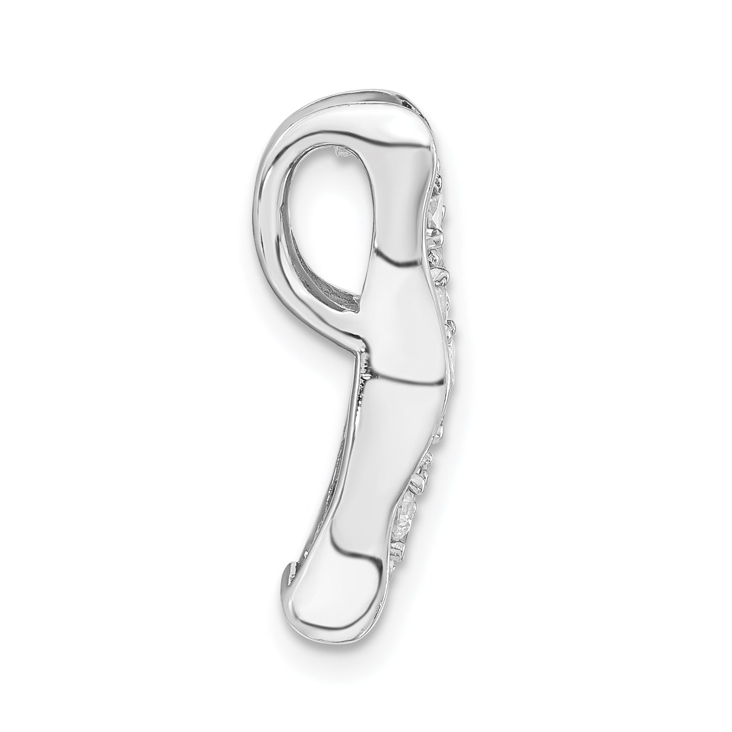 Sterling Silver Black & White CZ Pendant Secondary image
