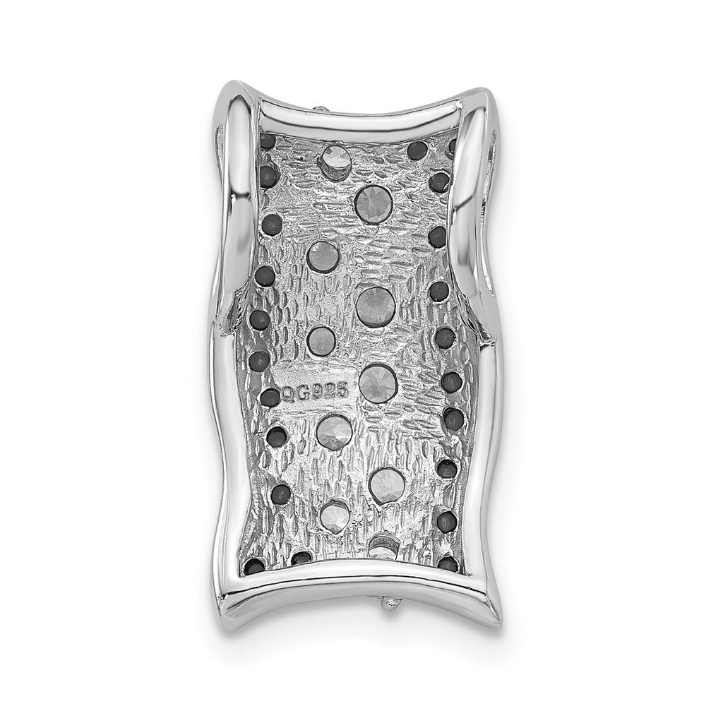Sterling Silver Black & White CZ Pendant