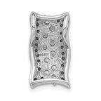 Sterling Silver Black & White CZ Pendant