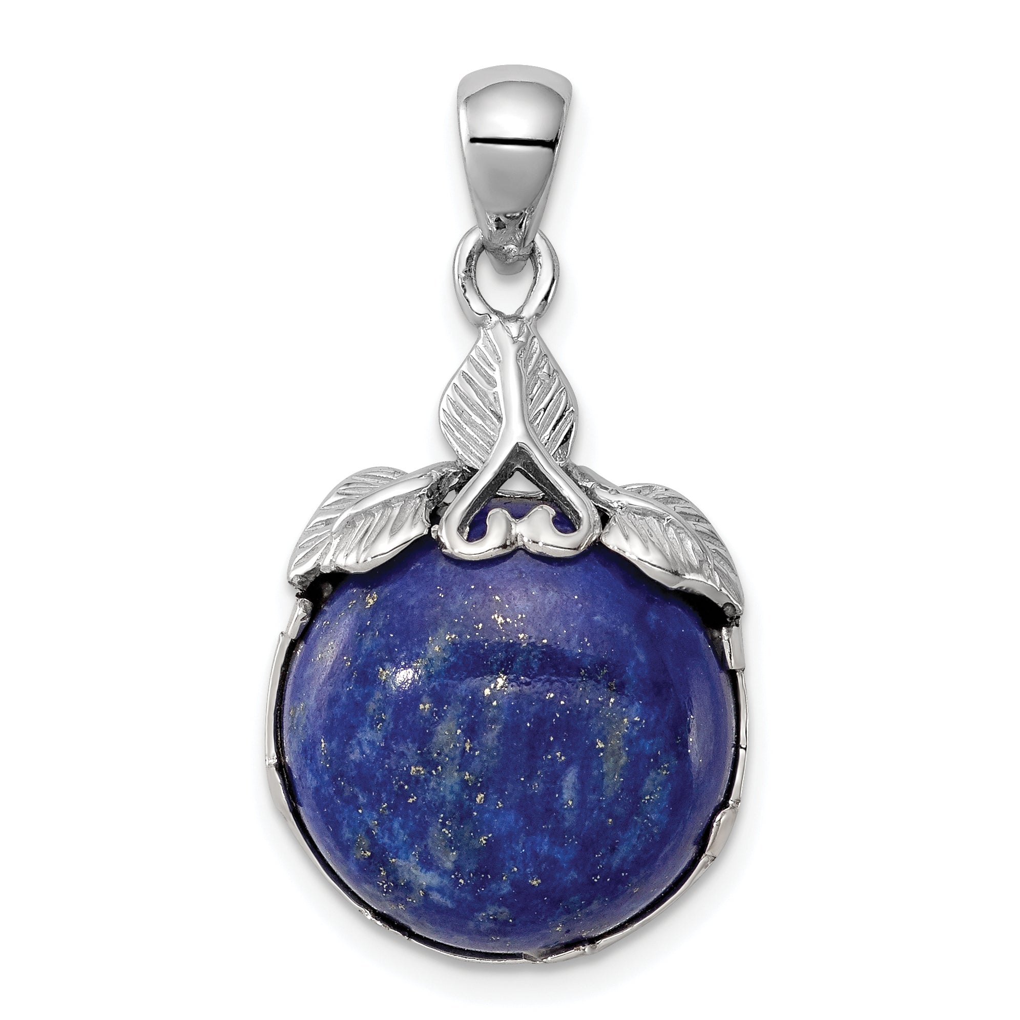 Sterling Silver Rhodium-plated Lapis Lazuli Pendant Main image