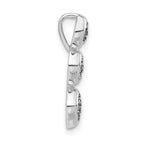 Sterling Silver W/Synthetic Stones Chain Slide