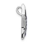 Sterling Silver W/ Synthetic Stones Star Chain Slide