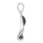 Sterling Silver W/Synthetic Stones & CZ Pendant
