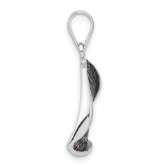 Sterling Silver W/Synthetic Stones & CZ Pendant
