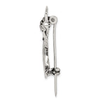Sterling Silver 925 Antique Angel Pin with Floral Elegance