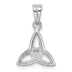 Sterling Silver Rhodium-plated Polished Celtic Trinity Pendant