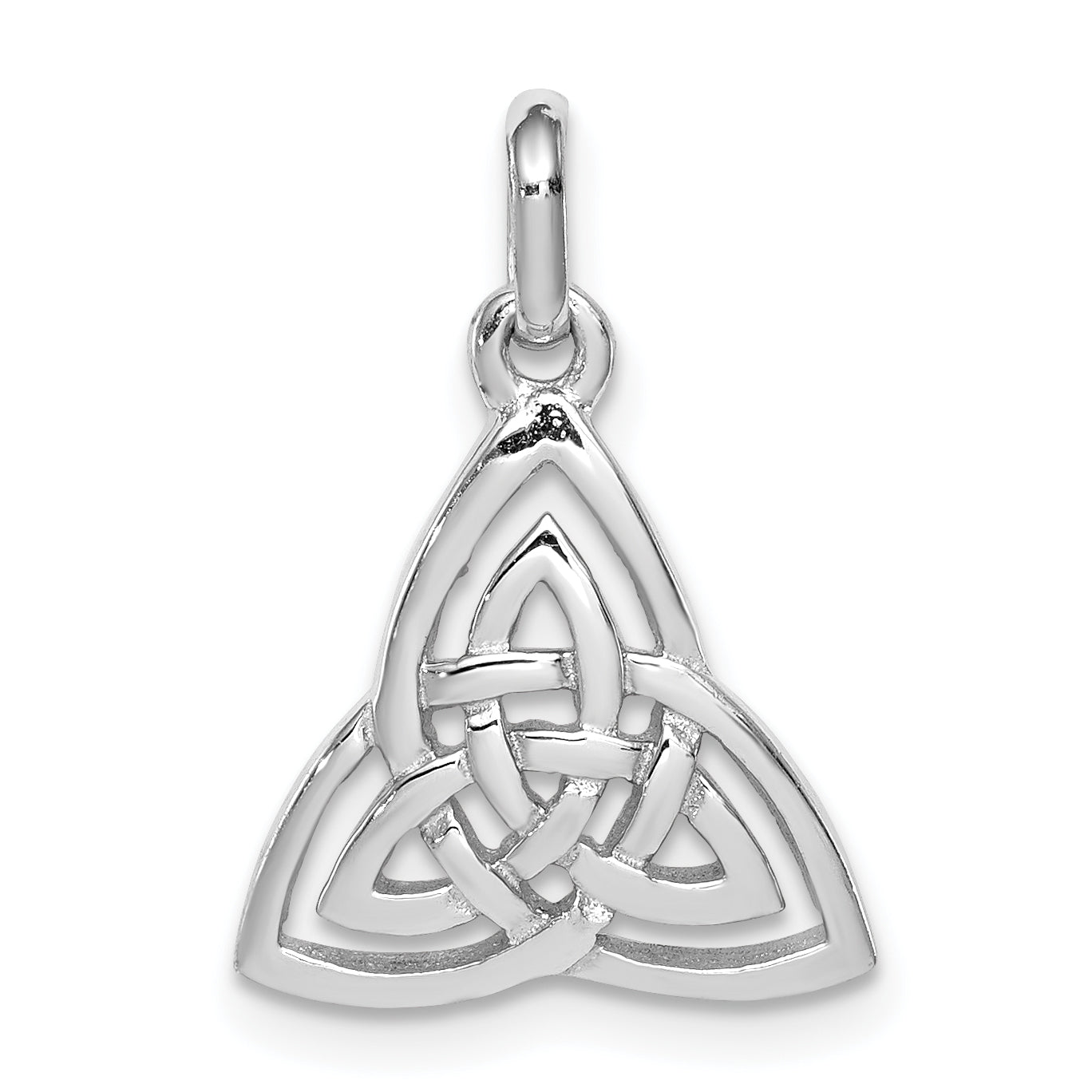 Sterling Silver Rhodium-plated Polished Celtic Symbol Pendant Main image
