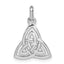 Sterling Silver Rhodium-plated Polished Celtic Symbol Pendant