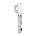 Sterling Silver Polished Red,Green,Blue CZ Slide