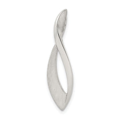Sterling Silver Polished & Satin Twisted Chain Slide Pendant