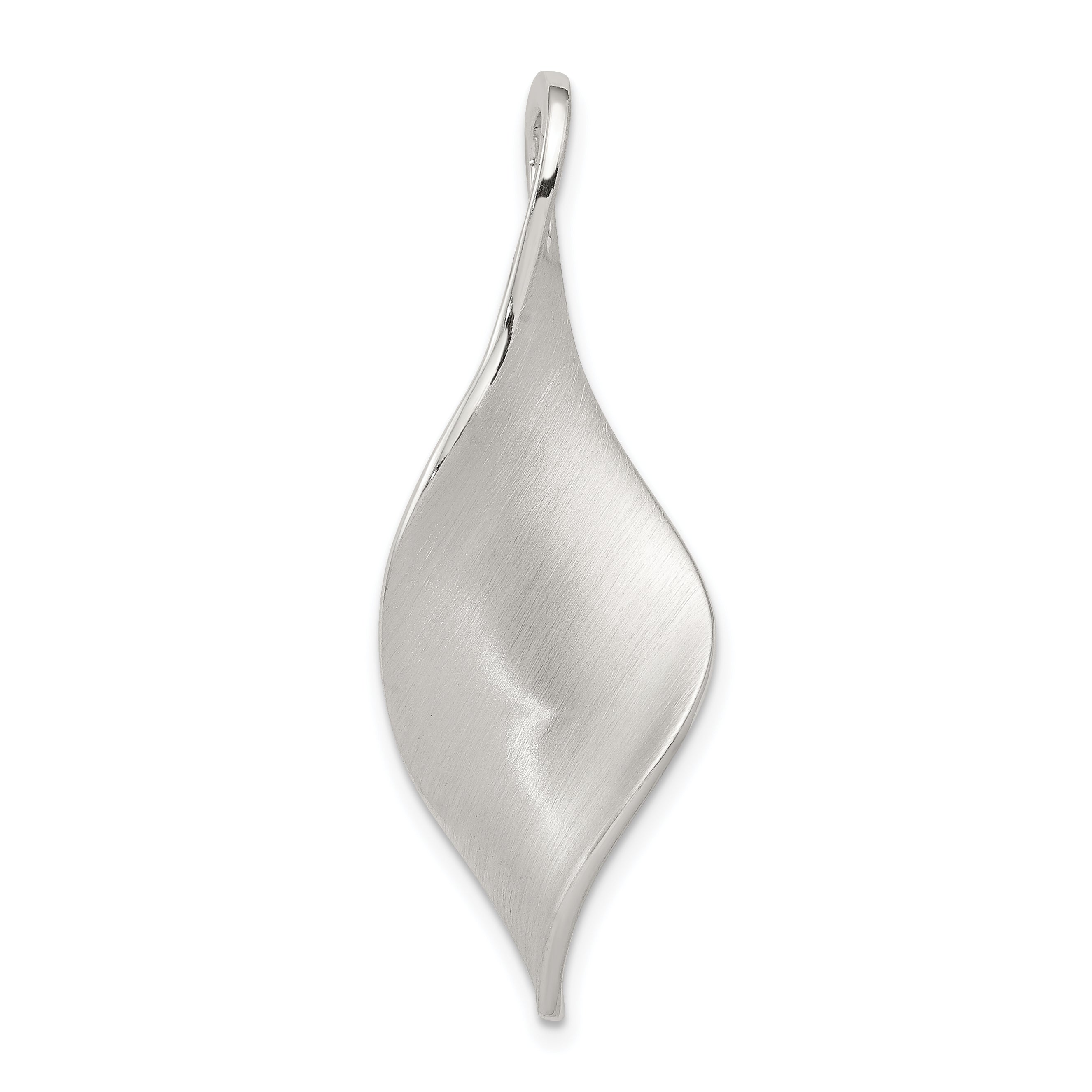 Sterling Silver Satin Twisted Chain Slide Pendant