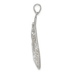 Sterling Silver Polished Diamond-cut Pendant