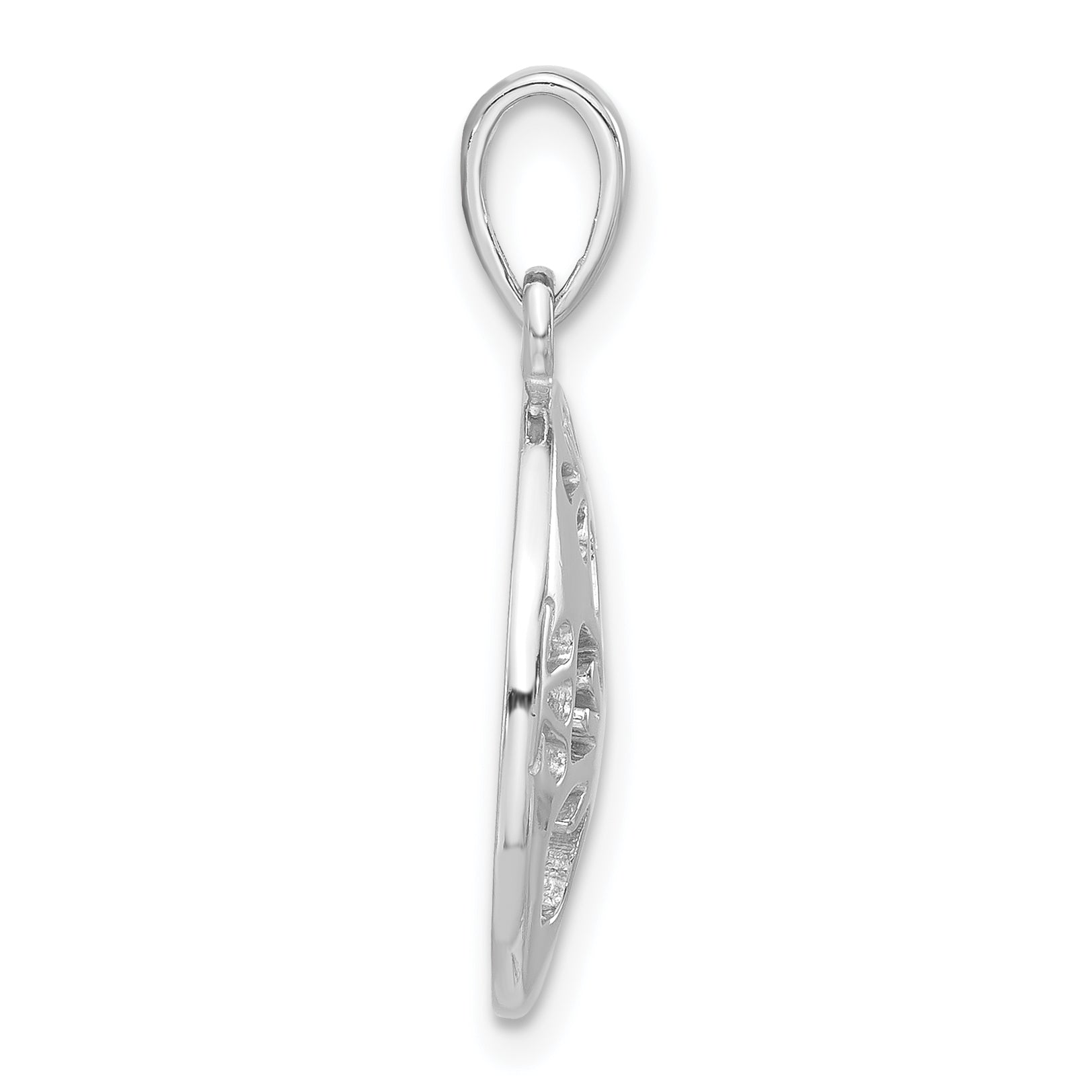 Sterling Silver Cut-out Flower Pendant Secondary image