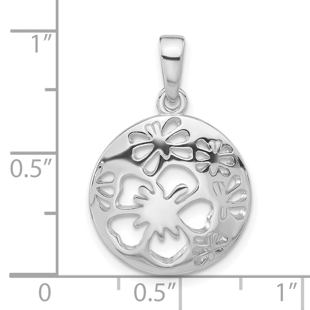Sterling Silver Cut-out Flower Pendant