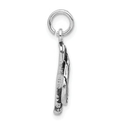 Sterling Silver Antiqued & Symbol Pendant