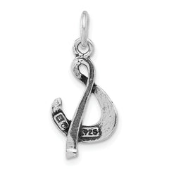 Sterling Silver Antiqued & Symbol Pendant