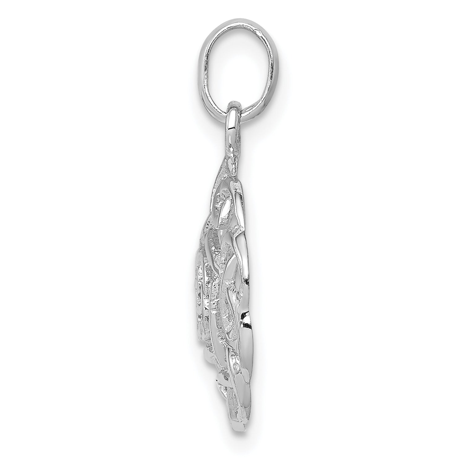Sterling Silver Rhodium-plated Polished Celtic Pendant Secondary image