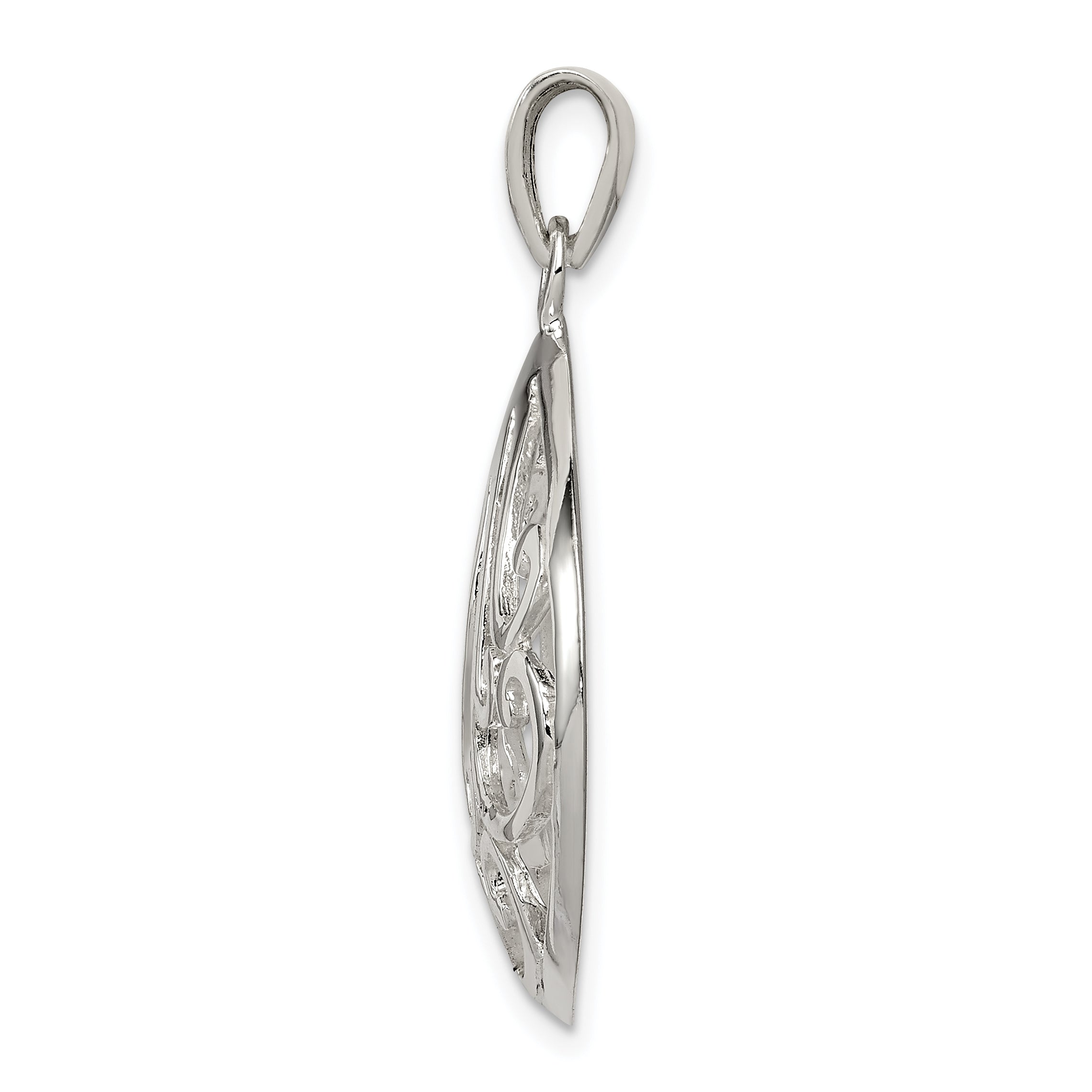 Sterling Silver Swirl Pendant Secondary image