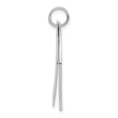 Sterling Silver Polished Round Wavy 2 Piece Pendant