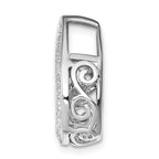 Sterling Silver Platinum-plated Vibrant Crystal Zircon & CZ Pendant