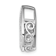 Sterling Silver Platinum-plated Vibrant Swarovski Zircon & CZ Pendant