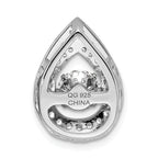 Sterling Silver Platinum-plated Vibrant Crystal Zircon & CZ Pendant