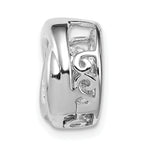 Sterling Silver Platinum-plated Polished Vibrant CZ Circle Pendant