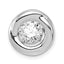 Sterling Silver Platinum-plated Polished Vibrant CZ Circle Pendant