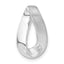 Sterling Silver Polished & Satin CZ Twisted Link Chain Slide Pendant