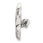 Sterling Silver 925 Antiqued Sleeping Cat Pin for Women