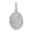 Sterling Silver Polished Fancy CZ Oval Pendant