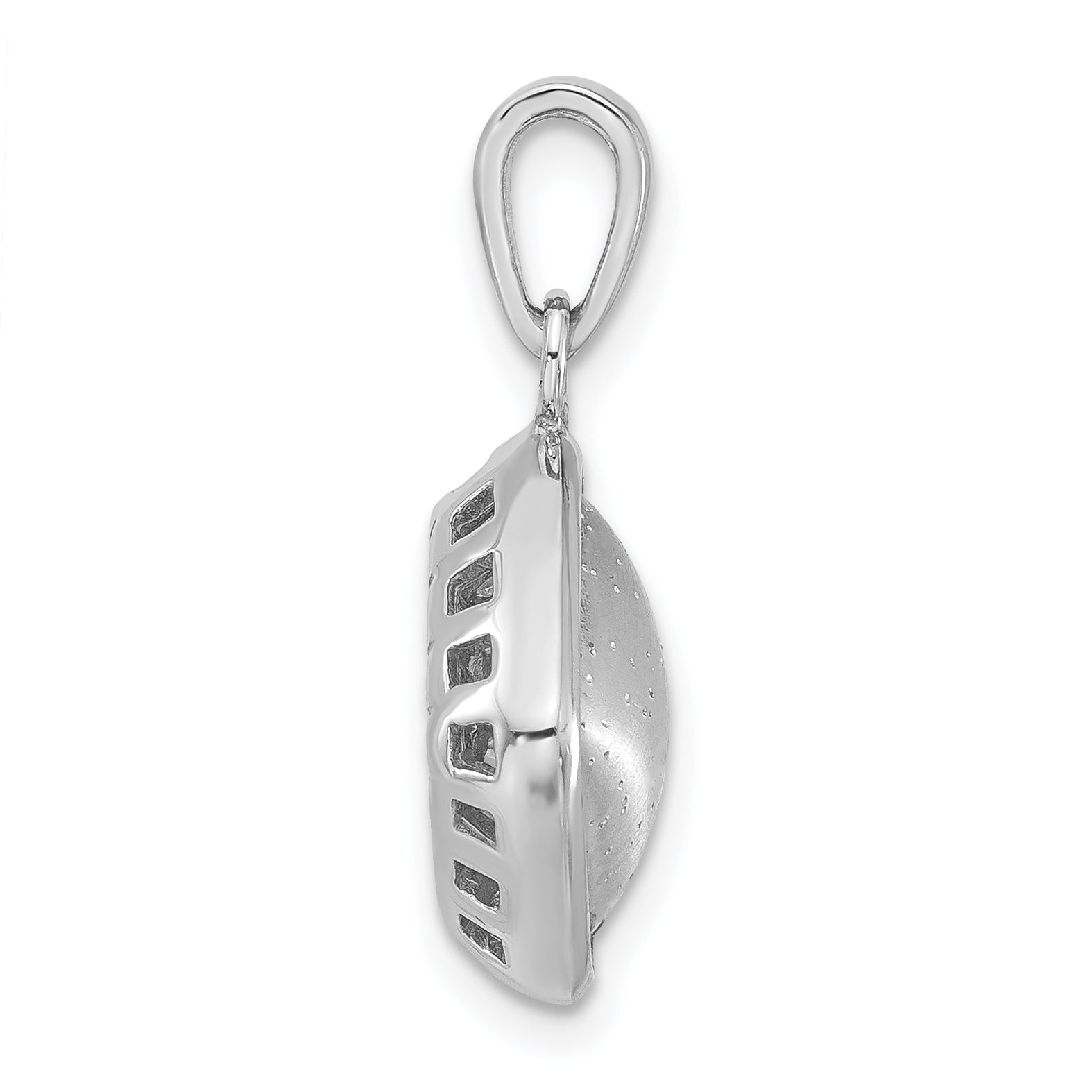 Sterling Silver Polished and Textured Pendant Secondary image