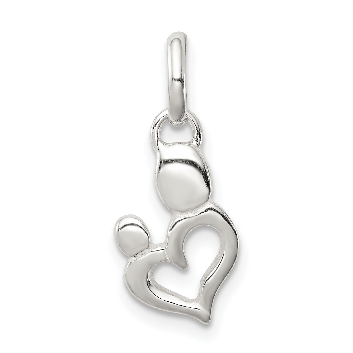 Sterling Silver Polished Heart Charm Main image