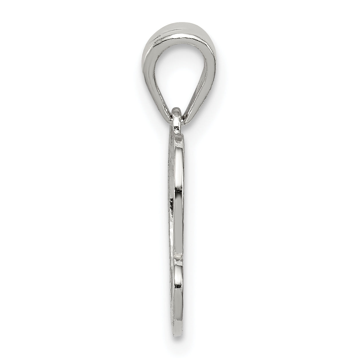 Sterling Silver Polished Hearts Pendant Secondary image
