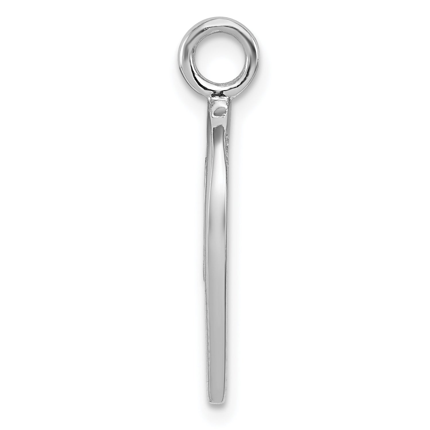 Sterling Silver Rhodium-plated Heart Pendant Secondary image