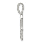 Sterling Silver Polished L HEART V E Chain Slide Pendant
