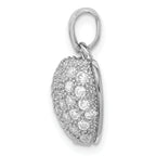 Sterling Silver Rhodium-plated CZ Micro pavÃƒÆ’Ã‚Â¢ÃƒÂ¢Ã‚â€šÃ‚Â¬Ãƒâ€¦Ã‚Â¡ Heart Pendant