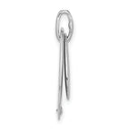 Sterling Silver Satin Finish Hearts w/Love CZ Pendant