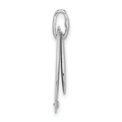 Sterling Silver Satin Finish Hearts w/Love CZ Pendant