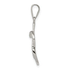 Sterling Silver Polished CZ Heart Pendant