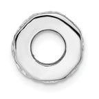 Sterling Silver CZ Polished Bead