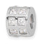 Sterling Silver Polished CZ Bead