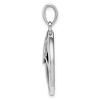 Sterling Silver Rhodium-plated Abalone Pendant