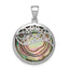 Sterling Silver Rhodium-plated Abalone Pendant