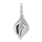Sterling Silver White & Blue CZ Pendant